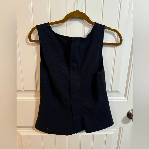 J Crew Navy Peplum Tank Top - Picture 4 of 6